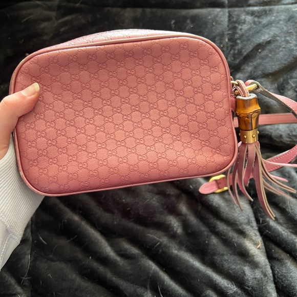 Authentic Gucci Pink Micro Guccissima Leather Disco Shoulder Bag - Picture 2 of 5